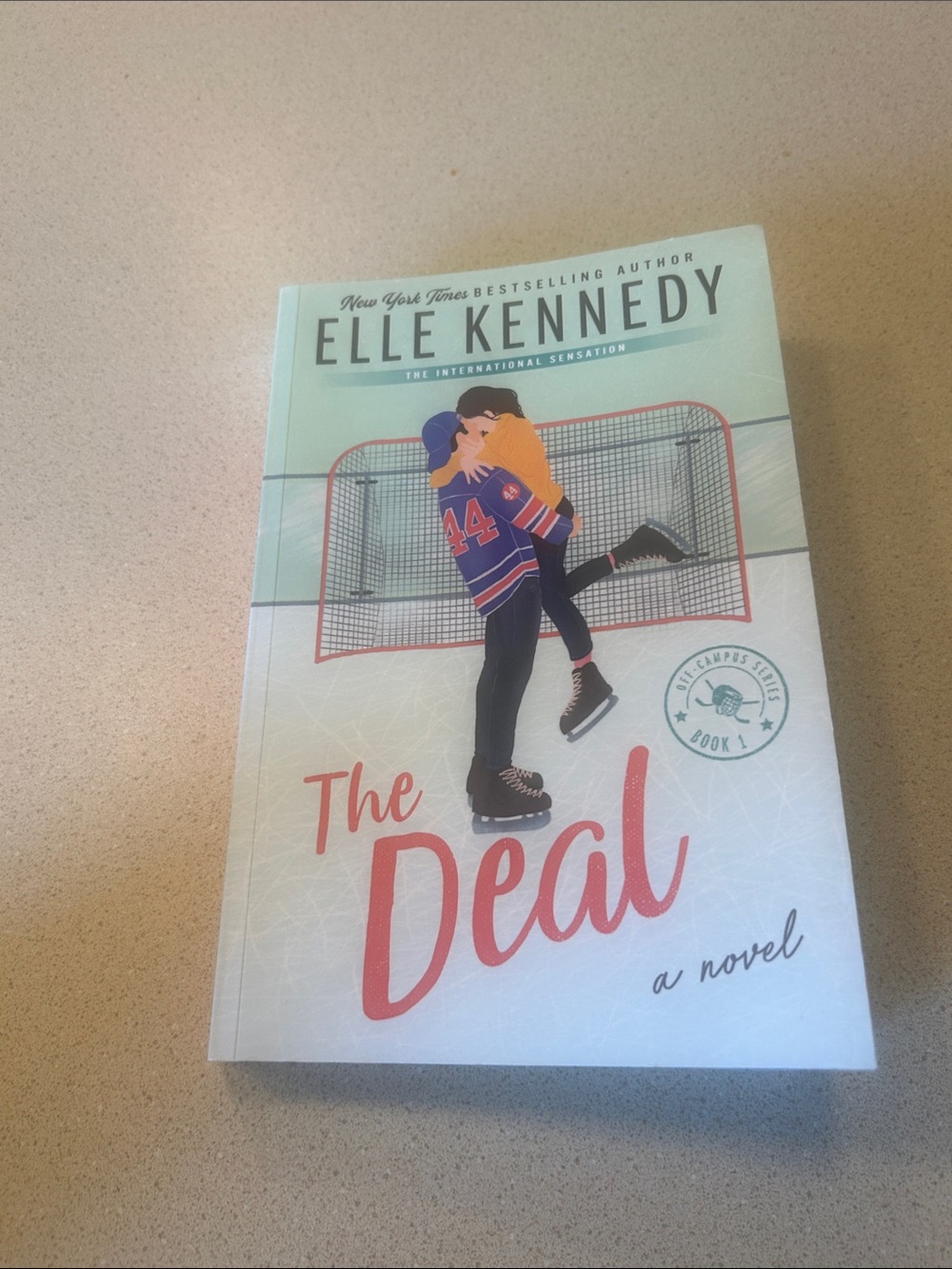 The Deal by Elle Kennedy - White Cover with Coral Title